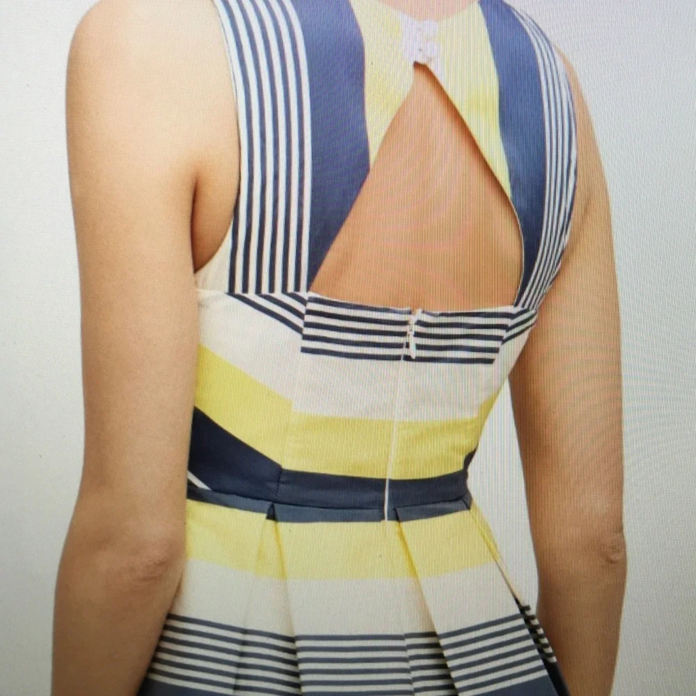 Anthropologie Eva Franco striped halter dress 8 - Picture 4 of 5